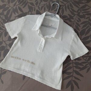 Mila Schon Ivory Cotton Polo - girls size 34 -  Made in Italy